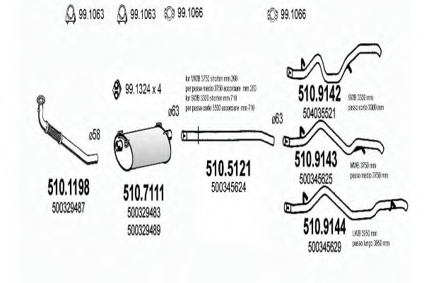 ASSO ART2876 Exhaust System